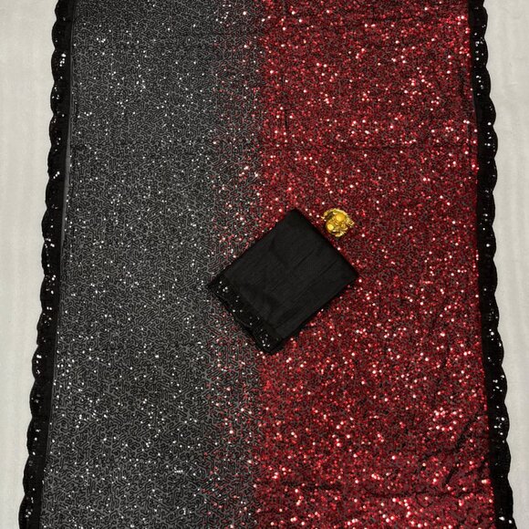 BlockBuster Design Sequins-Saree - Picture 3 of 7